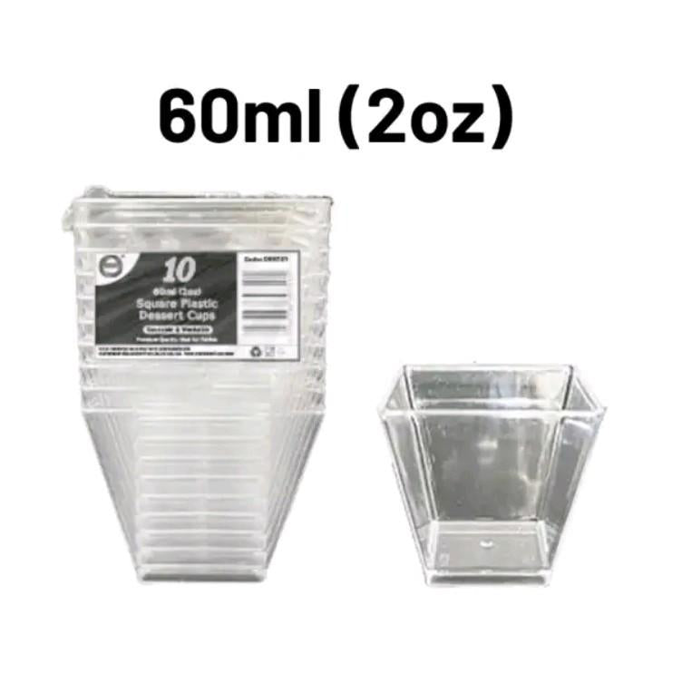 Square Clear Plastic Dessert Cup