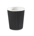 Paper Cups – Ripple Wall Black