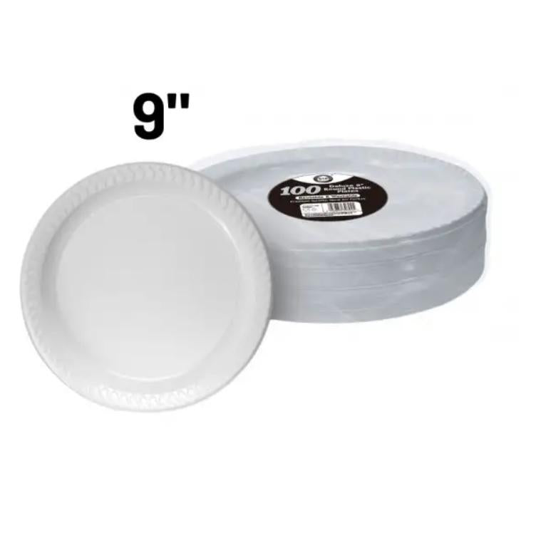 Plastic Plates- 9 inch- Heavy Duty