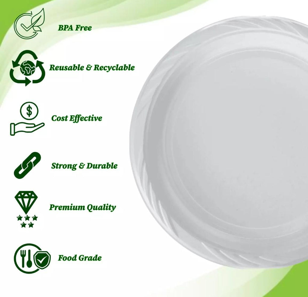 Plastic Plates- 9 inch- Heavy Duty