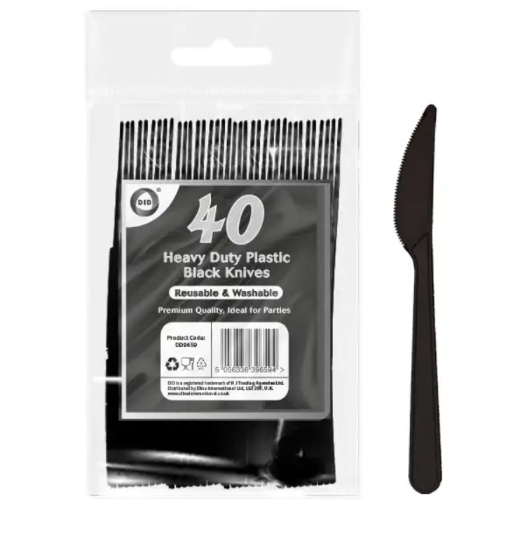 Black Plastic Heavy Duty Knife