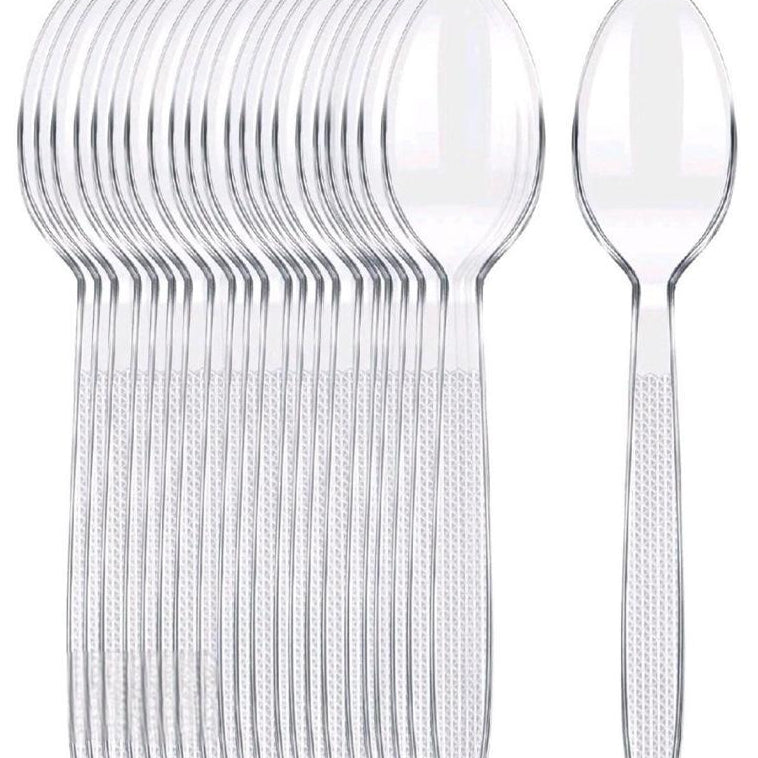 Clear Plastic Heavy Duty Table Spoon