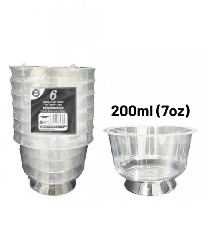Large Round Clear Plastic Ice cream Cup