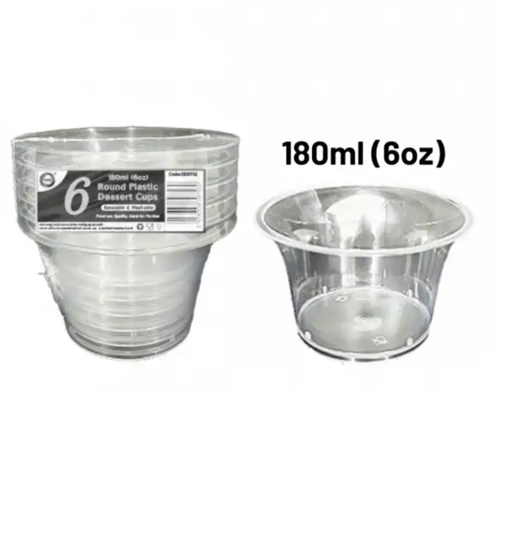 Round Clear Plastic Dessert Cup