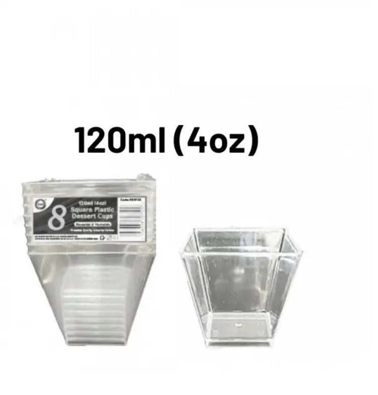 Square Clear Plastic Dessert Cup