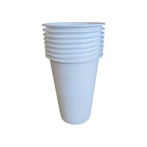 1/2 Pint (10oz) White Heavy Duty Plastic Cup
